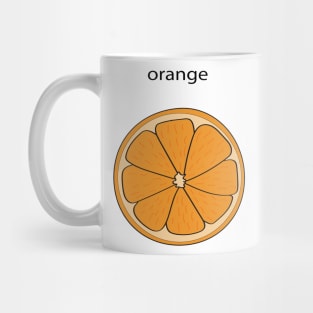 A circle of orange. Mug